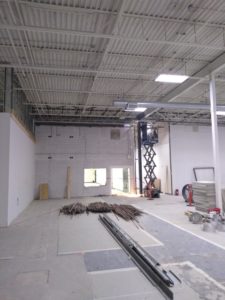 Picture of Ongoing Construction with materials laid out on floor